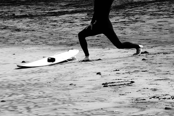 Anita's & Bella's Art: Surfer Black White Vibes III by Anita's & Bella's Art