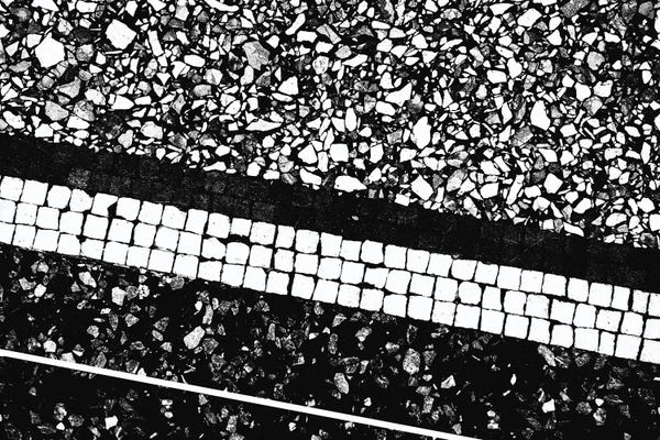 Masonry: Terrazzo Pattern Black White I by Anita's & Bella's Art