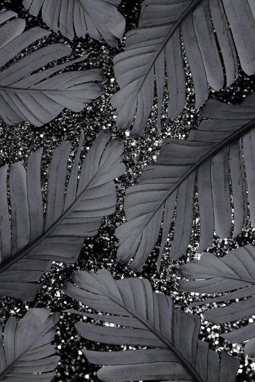 Banana Leaves II Glitter Glam by Anita's & Bella's Art wall art