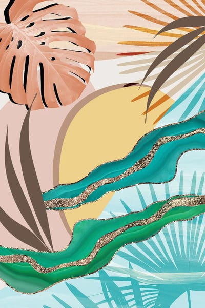 Tropical Summer Oasis I by Anita's & Bella's Art framed canvas print