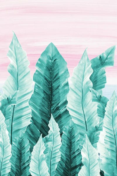 Underwater Leaves Vibes IV by Anita's & Bella's Art framed canvas print