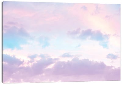 Unicorn Pastel Clouds I Canvas Art Print - Cloudy Sunset Art