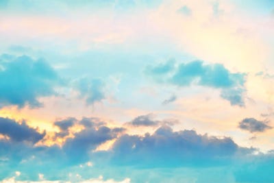 Unicorn Pastel Clouds IV by Anita's & Bella's Art framed canvas print