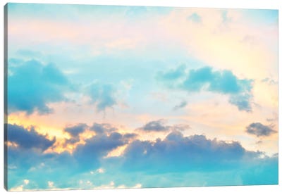 Unicorn Pastel Clouds IV Canvas Art Print - Cloudy Sunset Art