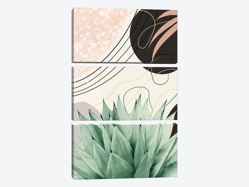 Abstract Agave Glam IV by Anita's & Bella's Art 3-piece Canvas Print