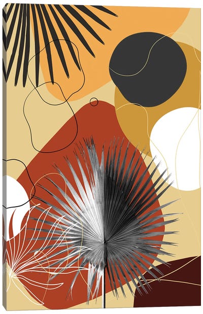 Yin Yang Fan Palm Finesse I Canvas Art Print - Anita's & Bella's Art