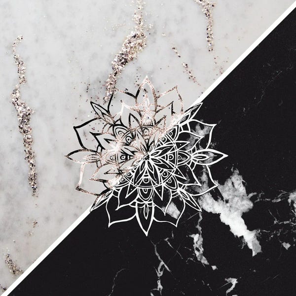 Mandalas: Yin Yang Mandala On Marble I by Anita's & Bella's Art