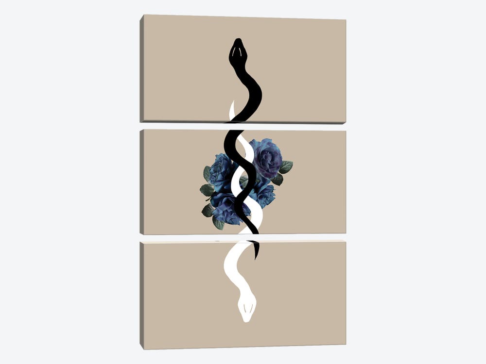 Yin Yang Snake Glam I by Anita's & Bella's Art 3-piece Canvas Print