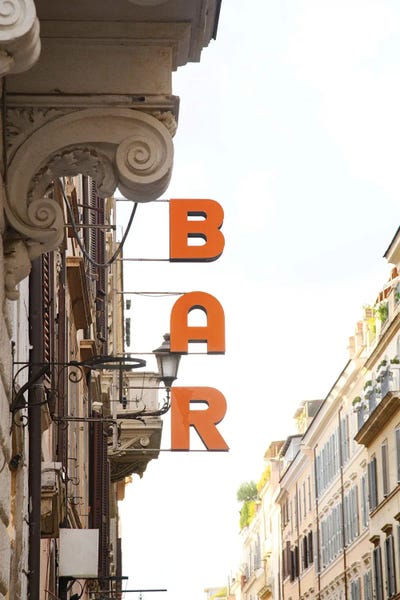 Anita's & Bella's Art: Bar Sign In Rome I by Anita's & Bella's Art