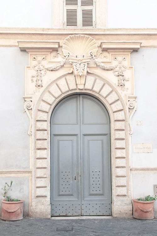 Soft Blue Door Trastevere Rome I