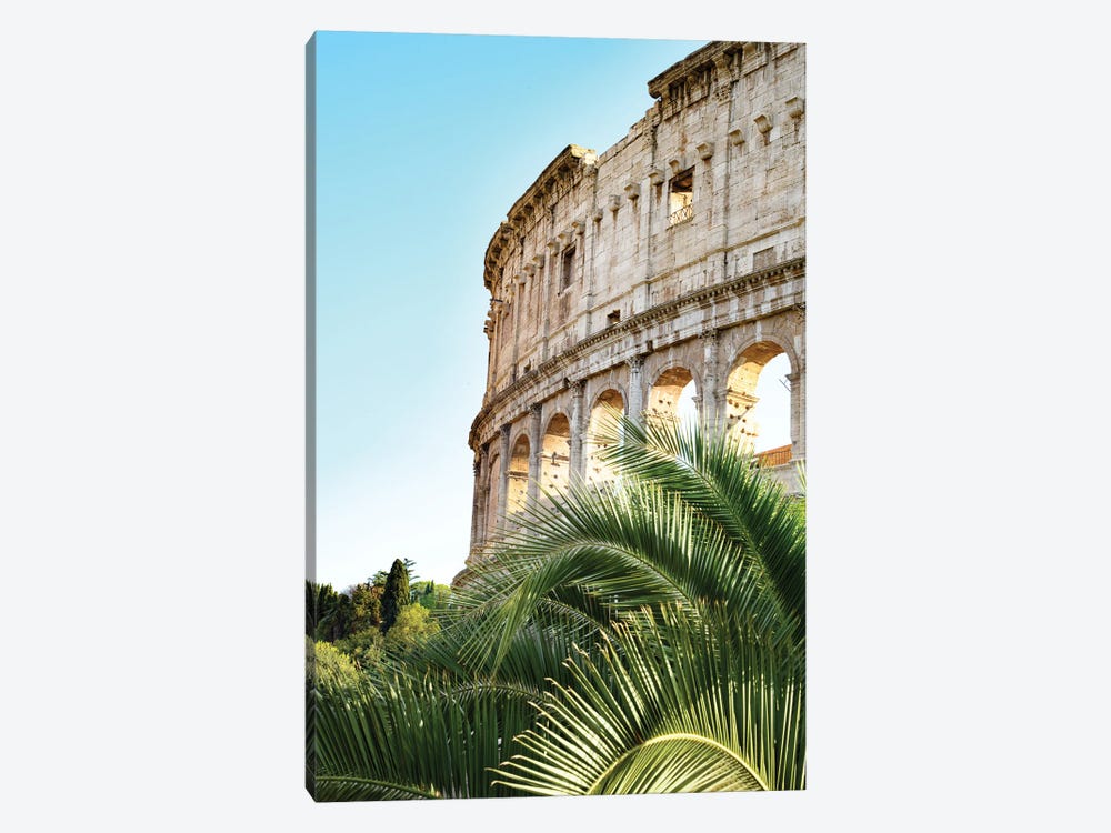 The Colosseum In Rome With Palm II by Anita's & Bella's Art 1-piece Canvas Art