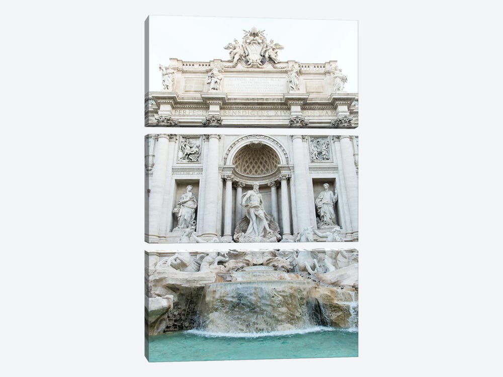 Trevi Fountain In Rome I 3-piece Canvas Art Print