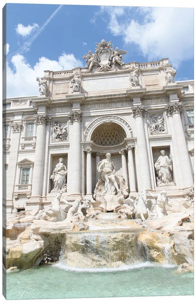 Trevi Fountain In Rome II Canvas Art Print - Fountain Art