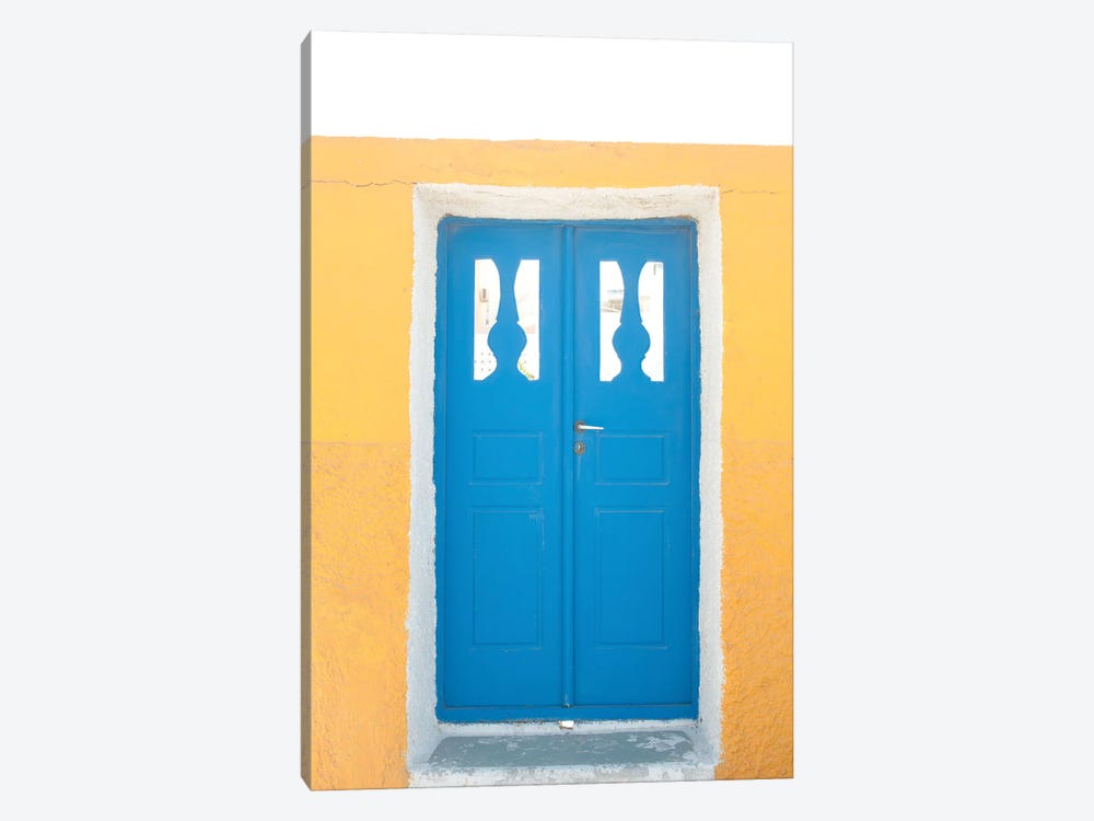 Yellow Meets Blue Door In Santorini I by Anita's & Bella's Art 1-piece Canvas Art