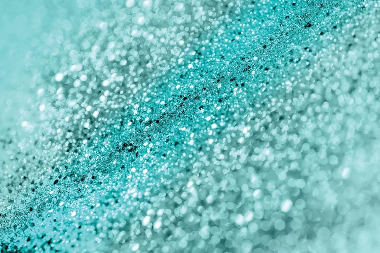 Aqua Ocean Bokeh Glitter by Anita's & Bella's Art wall art
