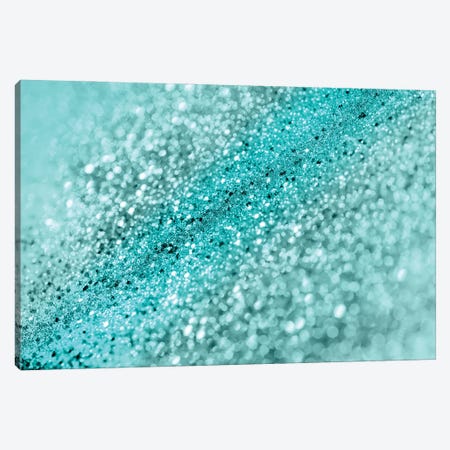 Aqua Ocean Bokeh Glitter Canvas Print #ABM370} by Anita's & Bella's Art Art Print
