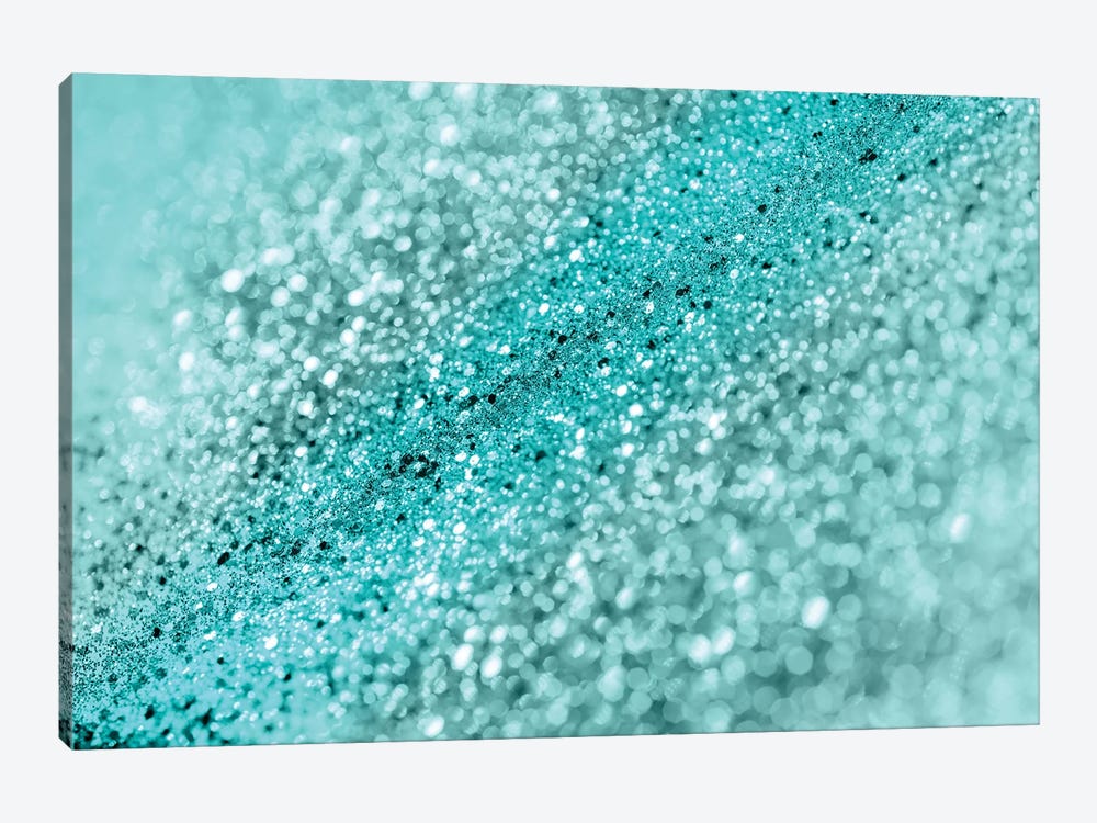 Aqua Ocean Bokeh Glitter by Anita's & Bella's Art 1-piece Canvas Art