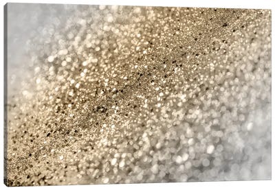 Gold Silver Bokeh Glitter Canvas Art Print - Gold & Silver Art