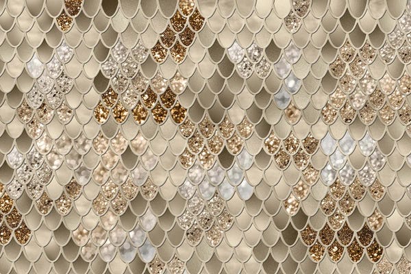 Seasonal Glam: Mermaid Scales Glam (Faux Glitter) by Anita's & Bella's Art