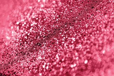 Viva Magenta Bokeh Glitter (Faux Glitter) by Anita's & Bella's Art framed canvas print