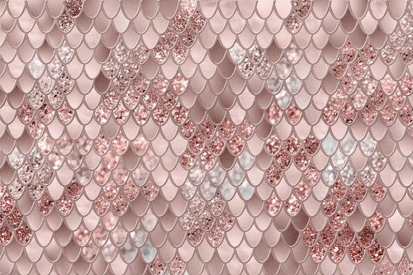 Mermaids: Mermaid Scales Glam V (Faux Glitter) by Anita's & Bella's Art