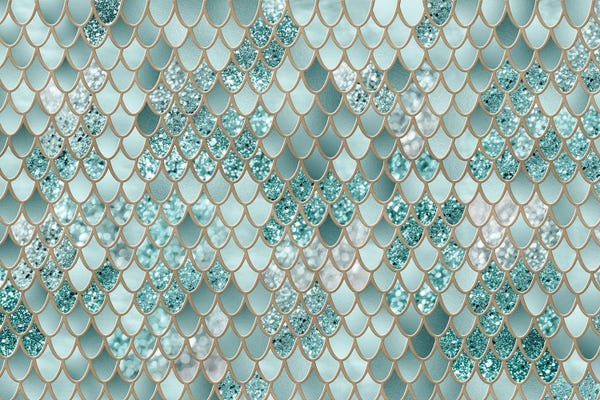 Mermaids: Mermaid Scales Glam IV (Faux Glitter) by Anita's & Bella's Art