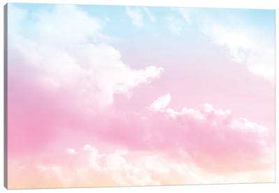 Dreamy Pastel Clouds Canvas Art Print - Cloudy Sunset Art
