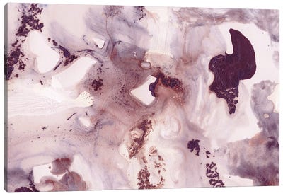Plum Blush Ink Marble Glam Canvas Art Print - Anita's & Bella's Art