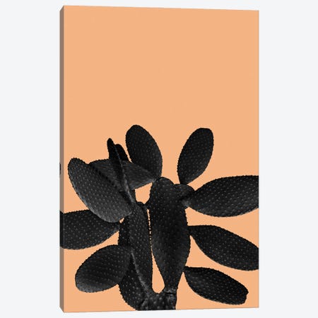 Black Pastel Orange Cacti Vibes I Canvas Print #ABM40} by Anita's & Bella's Art Art Print