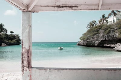 Blue Lagoon Beach Dream II by Anita's & Bella's Art framed canvas print