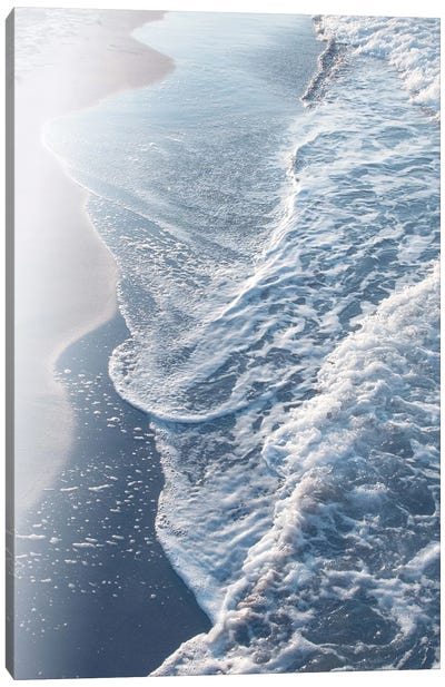 Blue Ocean Dream Waves Canvas Art Print - Sandy Beach Art