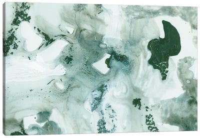 Teal Green Ink Marble Glam Canvas Art Print - Anita's & Bella's Art