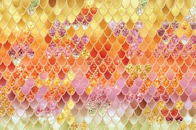 Summer Mermaid Scales IV (Faux Glitter) by Anita's & Bella's Art art print