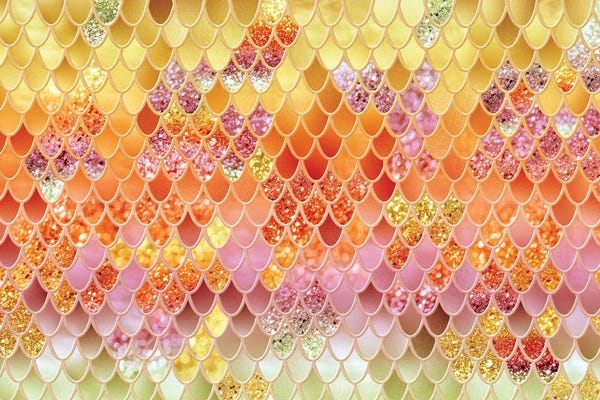 Mermaids: Summer Mermaid Scales IV (Faux Glitter) by Anita's & Bella's Art