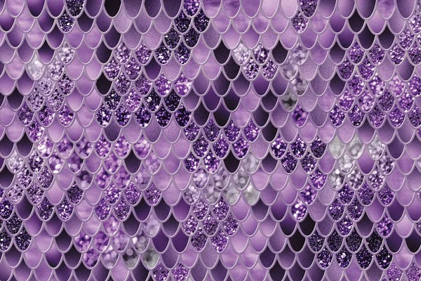 Mermaids: Mermaid Scales Glam VII (Faux Glitter) by Anita's & Bella's Art