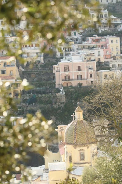 Positano Dome Beauty I by Anita's & Bella's Art framed canvas print