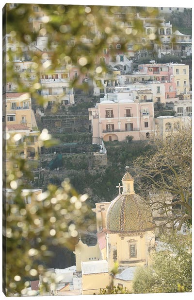 Positano Dome Beauty I Canvas Art Print - Amalfi Coast Art