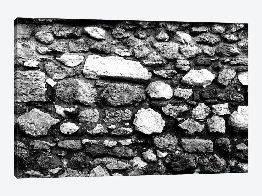Black White Stone Wall I by Anita's & Bella's Art 1-piece Canvas Print