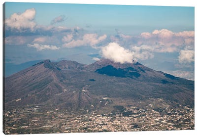 Mount Vesuvius Naples View I Canvas Art Print - Volcano Art