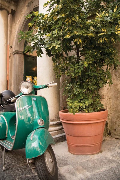 Anita's & Bella's Art: Retro Scooter In Amalfi I by Anita's & Bella's Art