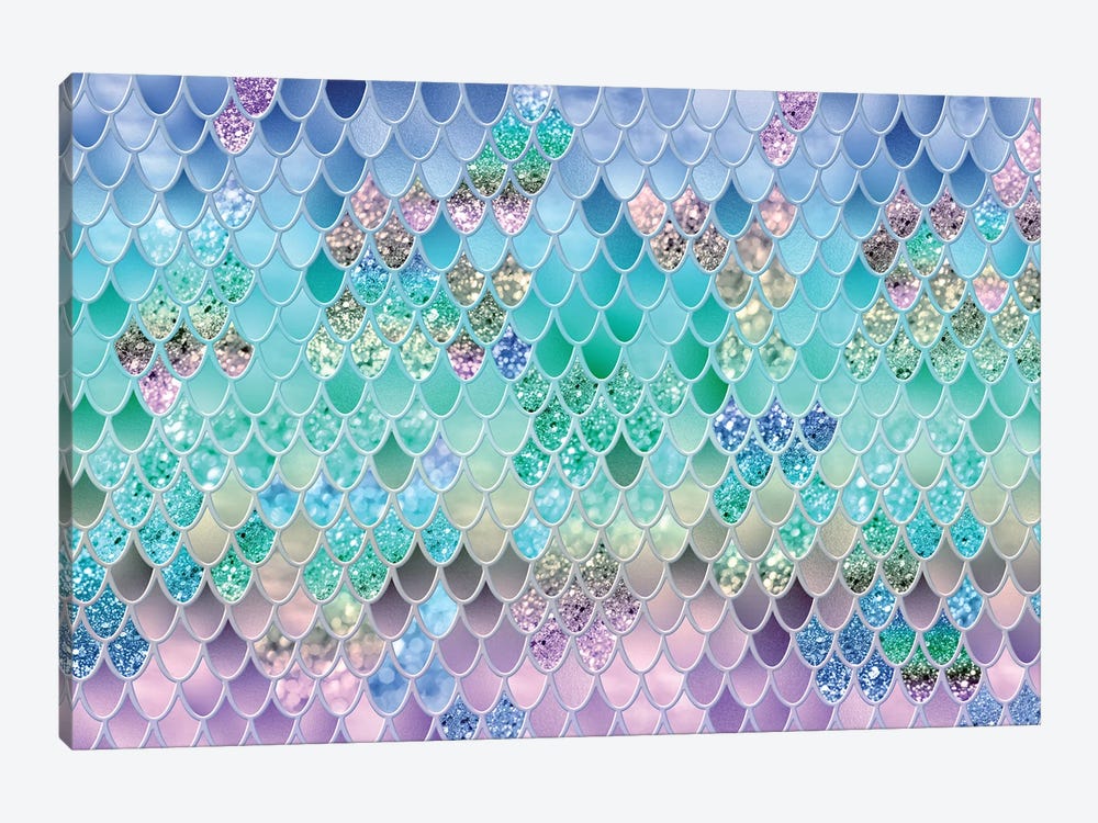 Summer Mermaid Glitter Scales VIII by Anita's & Bella's Art 1-piece Canvas Print