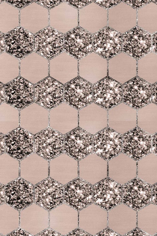 Blush Hexagon Glitter Glam II