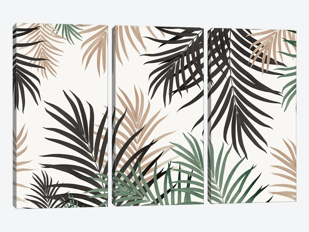 Palm Jungle I Fall Colors by Anita's & Bella's Art 3-piece Canvas Art