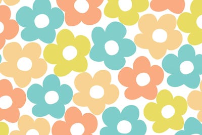 Retro Summer Daisies V by Anita's & Bella's Art framed wall art