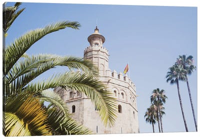 Torre Del Oro In Seville II Canvas Art Print - Spain Art