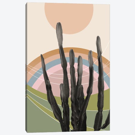 Cactus In The Desert II Canvas Print #ABM64} by Anita's & Bella's Art Canvas Wall Art