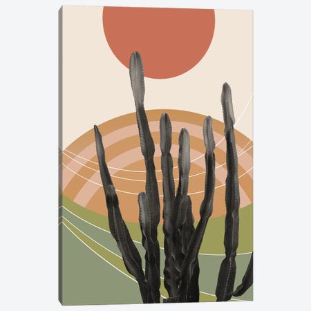 Cactus In The Desert III Canvas Print #ABM65} by Anita's & Bella's Art Canvas Art