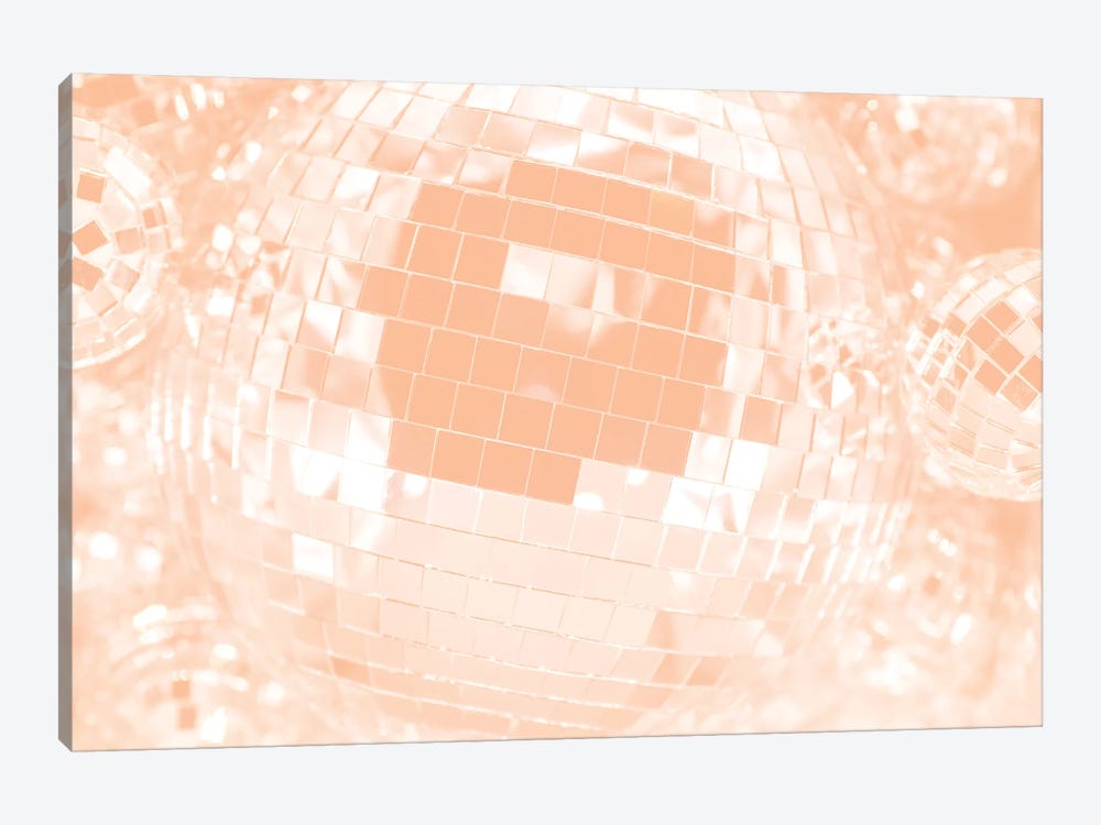 Peachy Retro Disco Ball Glam I by Anita's & Bella's Art 1-piece Art Print