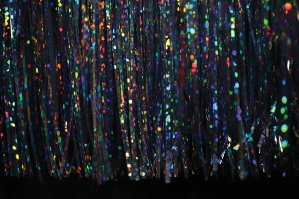 Abstract Photography: Holographic Tinsel Glam I by Anita's & Bella's Art