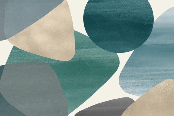 Anita's & Bella's Art: Abstract Stone Shapes Watercolor Finesse I by Anita's & Bella's Art
